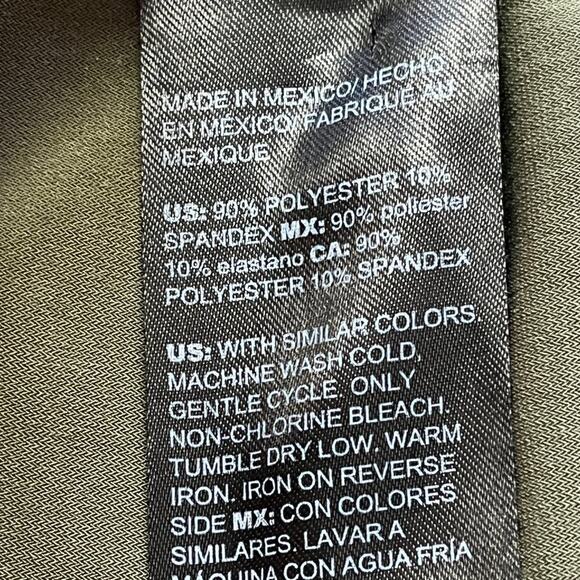 CHICO'S Wide Leg Crop Stretchy Pull On Pants in Olive Green SZ XL - Picture 7 of 9